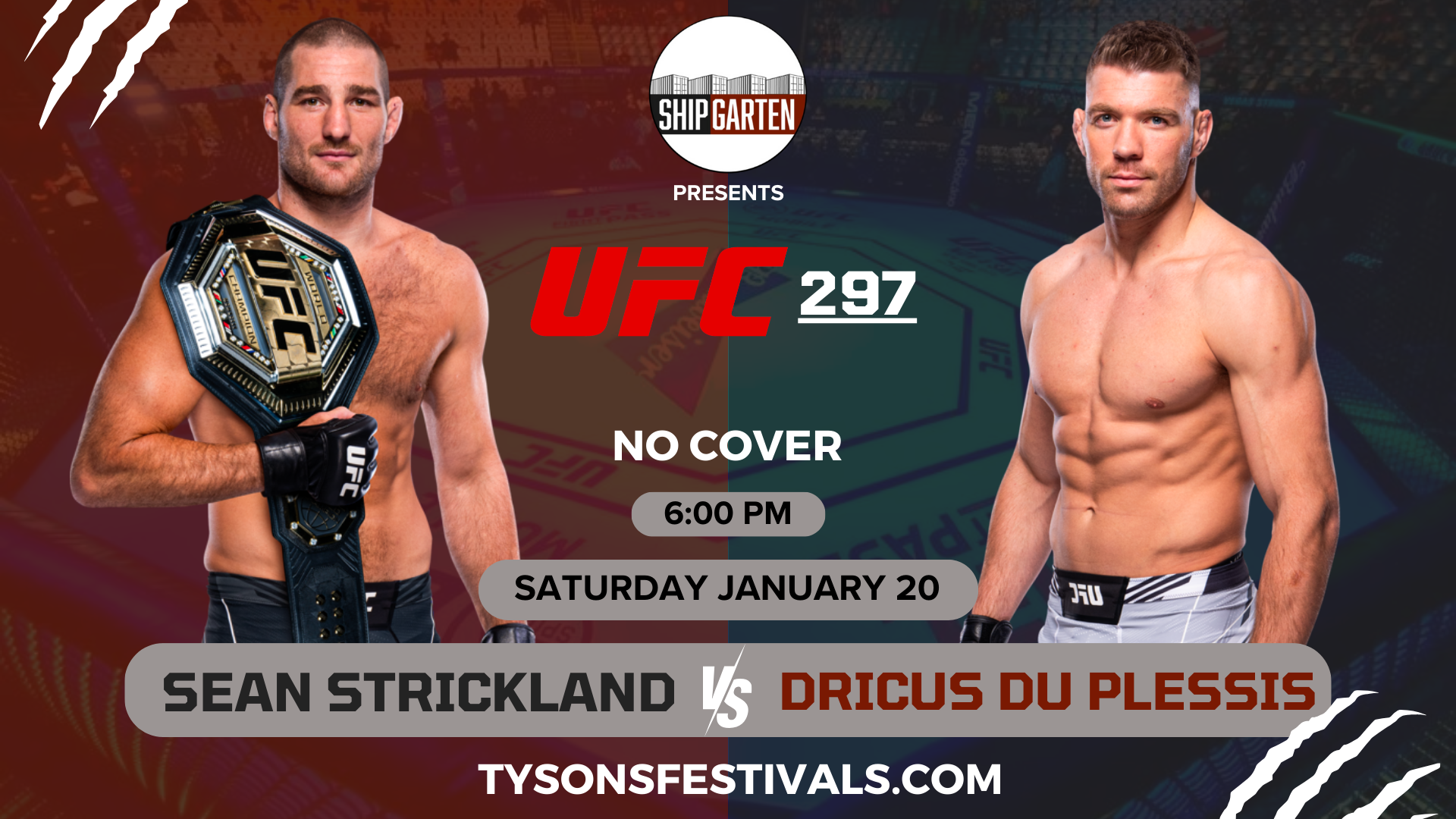 UFC 297 Watch Party Strickland vs Du Plessis - Shipgarten