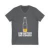 Low Battery? Recharge at Shipgarten - Unisex V-Neck Tee