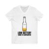 Low Battery? Recharge at Shipgarten - Unisex V-Neck Tee - Image 3