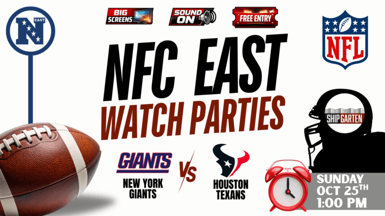 New York Giants vs Houston Texans watch party at Shipgarten in McLean Virginia