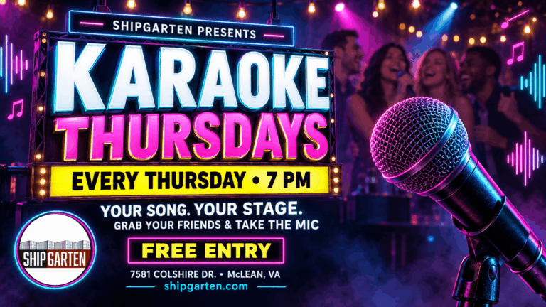 Karaoke Thursdays every week at Shipgarten in McLean Virginia