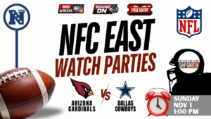 Arizona Cardinals vs Dallas Cowboys watch party at Shipgarten in McLean Virginia on November 1 2026