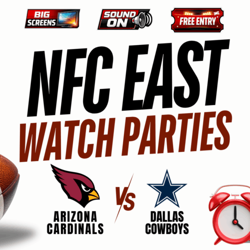 Arizona Cardinals vs Dallas Cowboys watch party at Shipgarten in McLean Virginia on November 1 2026