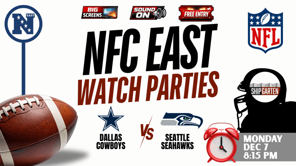 Dallas Cowboys vs Seattle Seahawks watch party at Shipgarten in McLean Virginia