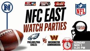 Philadelphia Eagles vs Washington Commanders watch party at Shipgarten in McLean Virginia