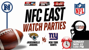 Jacksonville Jaguars vs New York Giants watch party at Shipgarten in McLean Virginia