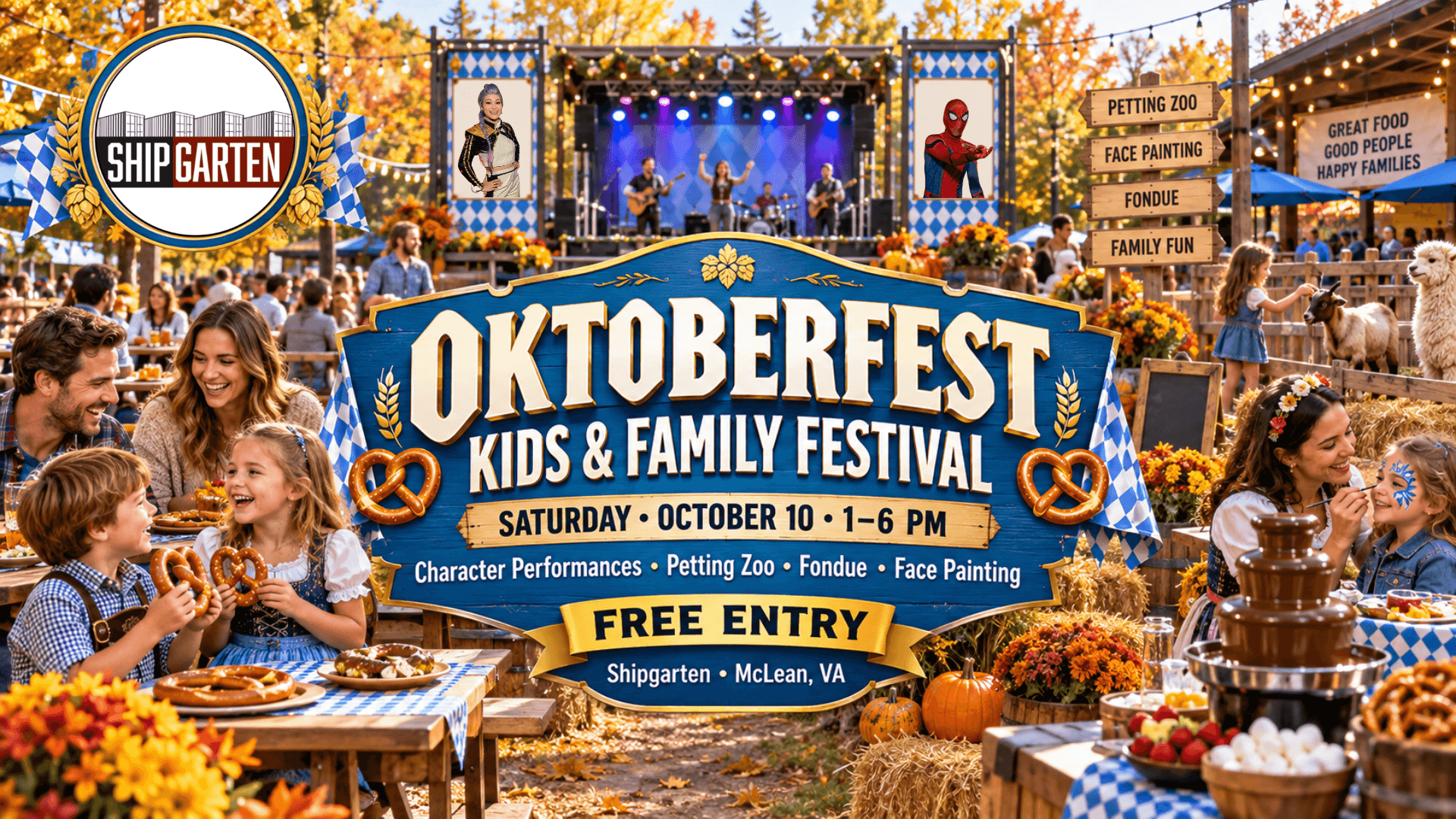 Oktoberfest Kids and Family Festival at Shipgarten in McLean Virginia
