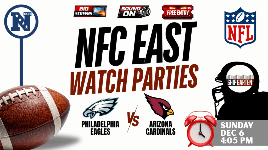 Philadelphia Eagles vs Arizona Cardinals NFL watch party at Shipgarten in McLean Virginia