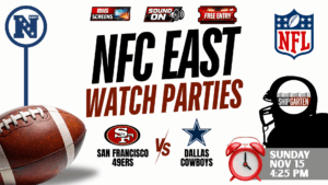 San Francisco 49ers vs Dallas Cowboys NFL watch party at Shipgarten in McLean, Virginia