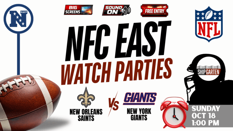 New Orleans Saints vs New York Giants NFL watch party at Shipgarten in McLean, Virginia
