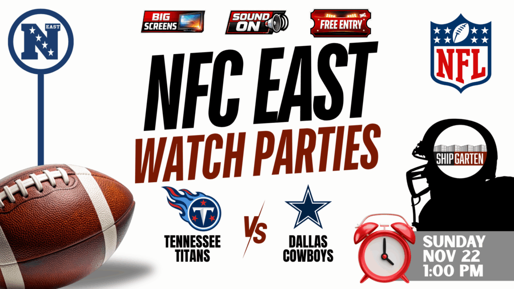 Tennessee Titans vs Dallas Cowboys NFL watch party at Shipgarten in McLean, Virginia