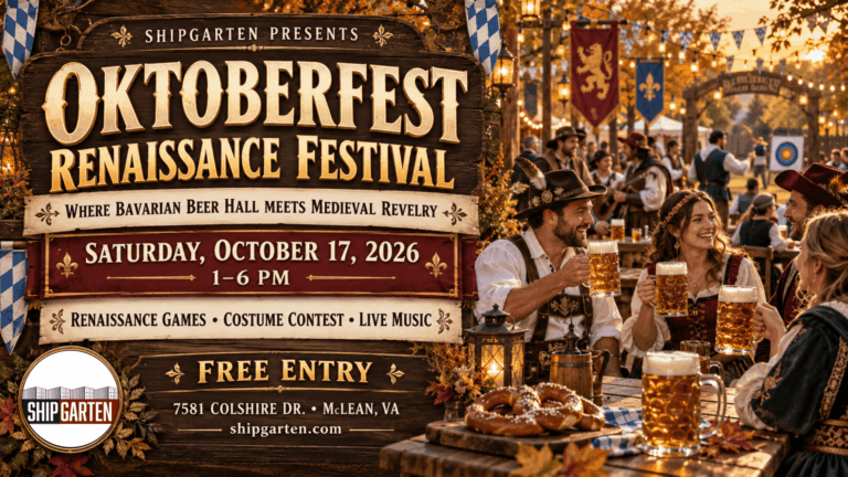 Oktoberfest Renaissance Festival at Shipgarten in McLean Virginia on October 17, 2026