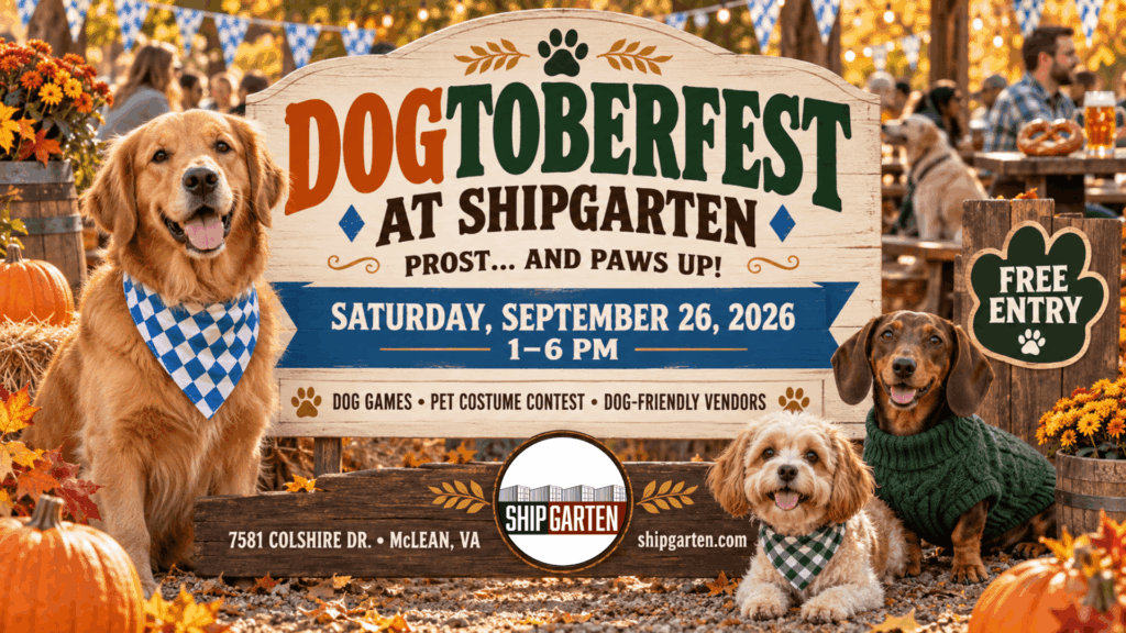 Dogtoberfest at Shipgarten in McLean Virginia on September 26, 2026