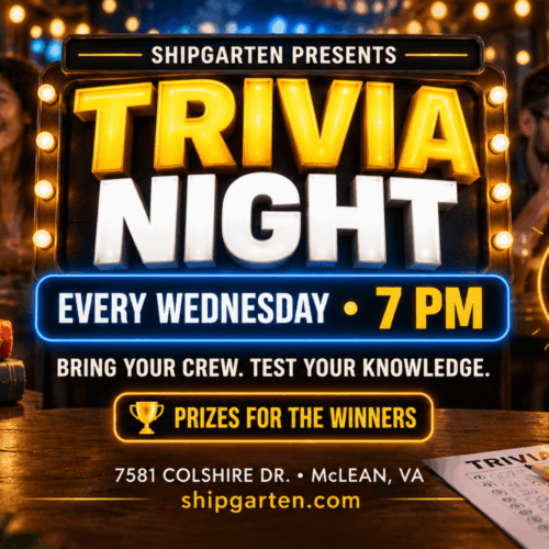 Midweek Trivia Night every Wednesday at Shipgarten in McLean Virginia