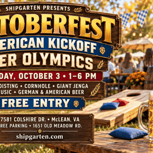 Oktoberfest Beer Olympics at Shipgarten in McLean Virginia on October 3, 2026