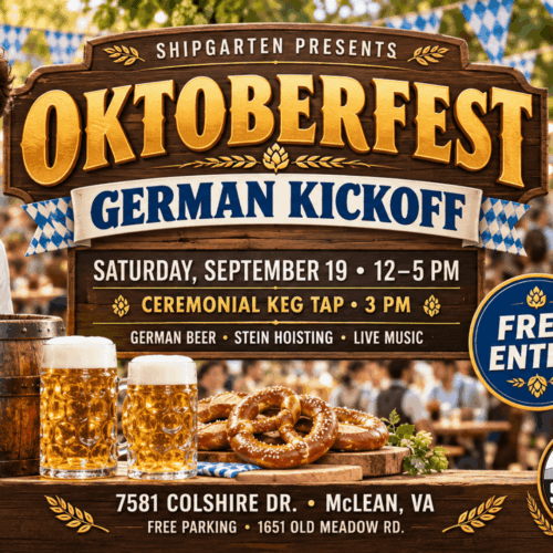 Oktoberfest German Kickoff at Shipgarten in McLean Virginia on September 19, 2026