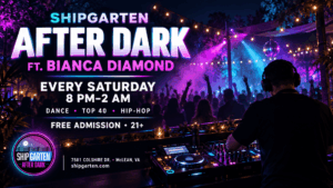 Shipgarten After Dark with Bianca Diamond every Saturday in McLean Virginia